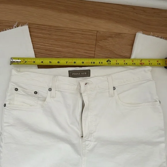 NWT J. Crew Pont Sur high waist, wide leg, white denim jeans, size 32 - Picture 10 of 14